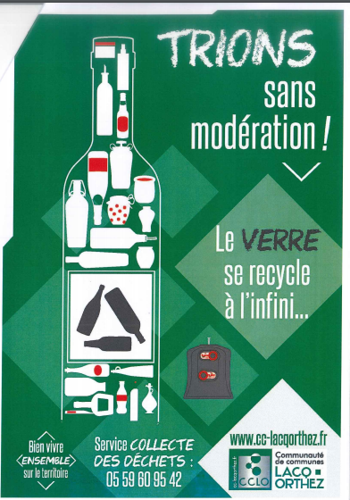 affiche recyclons le verre